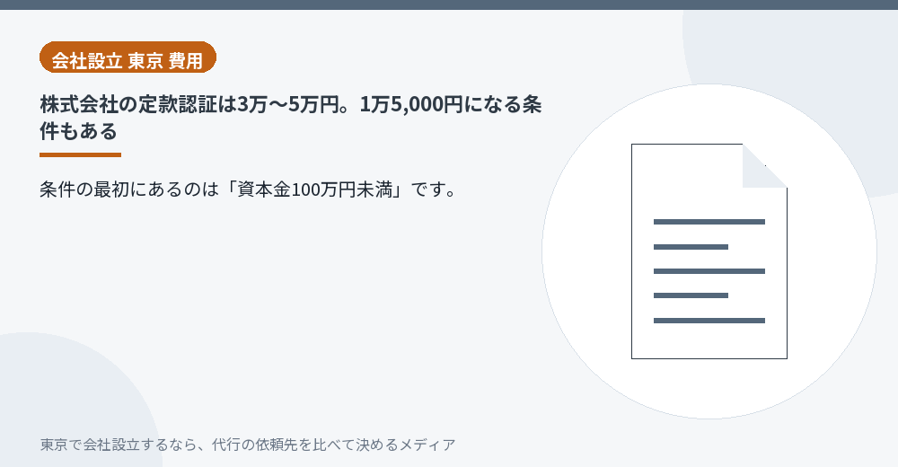 定款と公証役場での認証を示す書類のイラスト