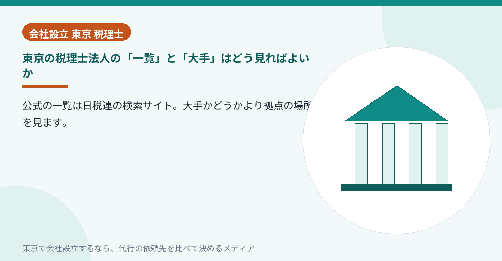 東京の地図の上に税理士法人の拠点が並んでいるイラスト