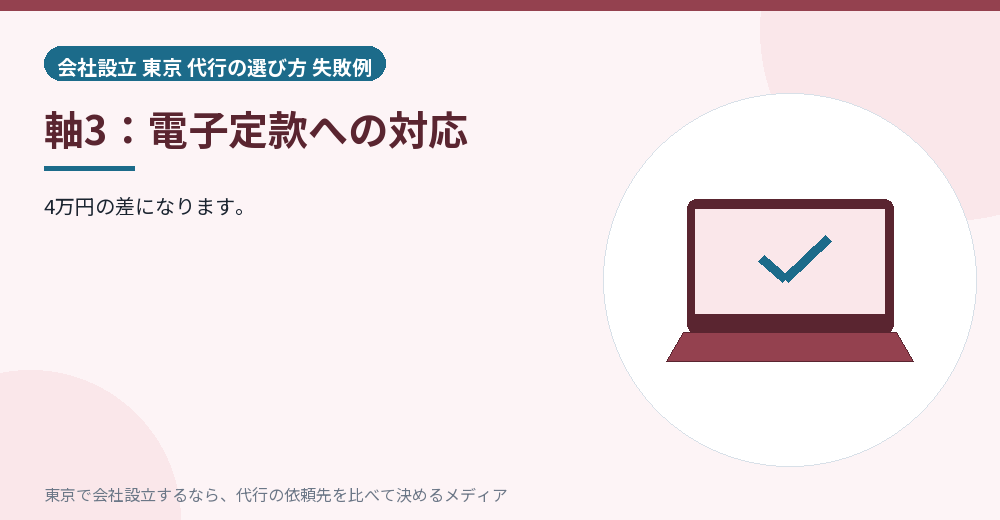 電子定款を示すイラスト