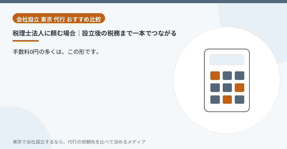税理士法人に会社設立を頼む場合を示すイラスト