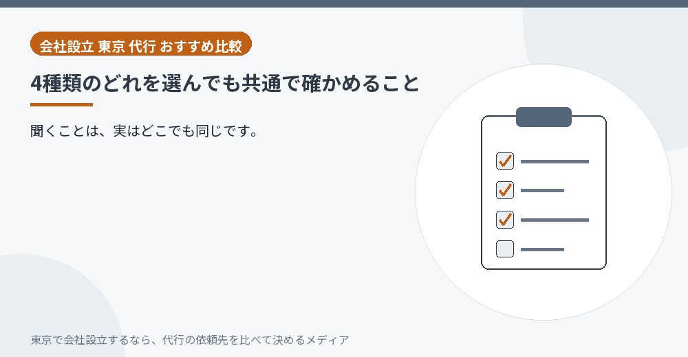 共通の確認事項を示すイラスト
