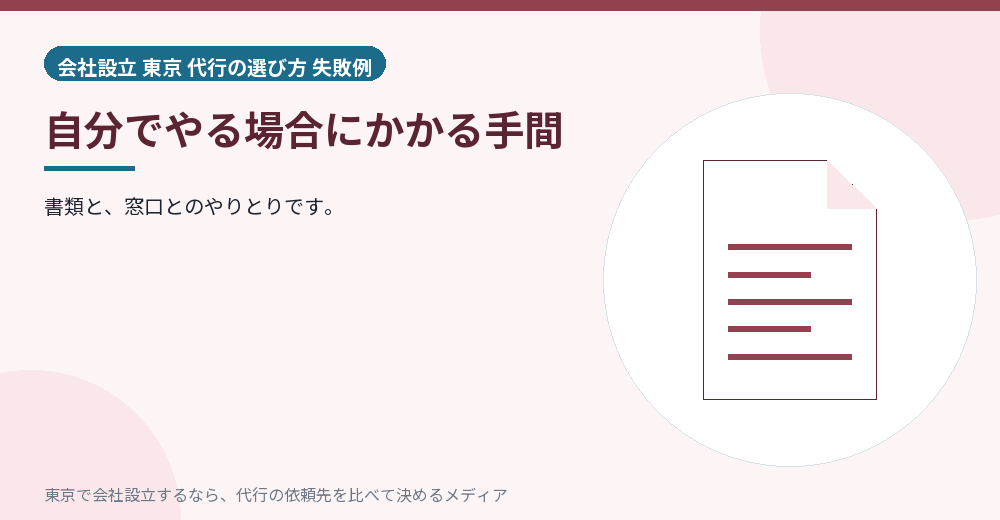 自分でやる手間を示すイラスト