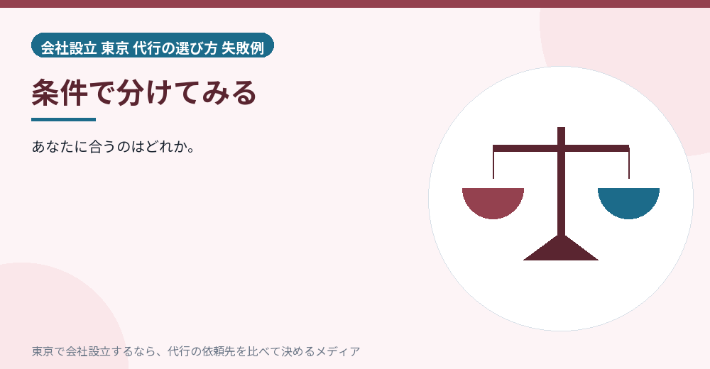 条件で分けることを示すイラスト