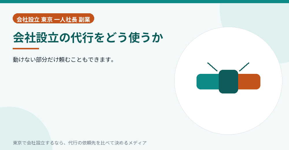 代行の使い方を示すイラスト