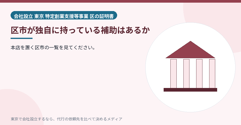 区市の補助を探すイラスト