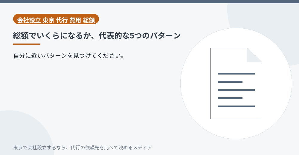 代表的な費用パターンを並べたイラスト