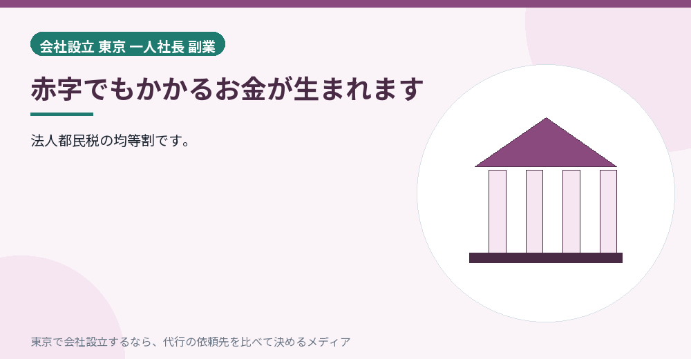 赤字でもかかるお金を示すイラスト