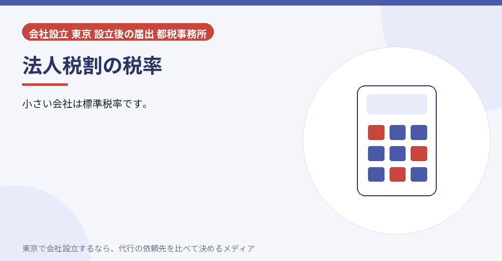 法人税割の税率を示すイラスト