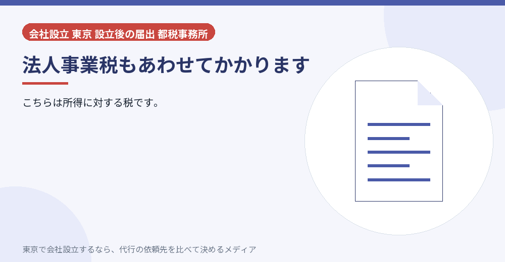 法人事業税を示すイラスト