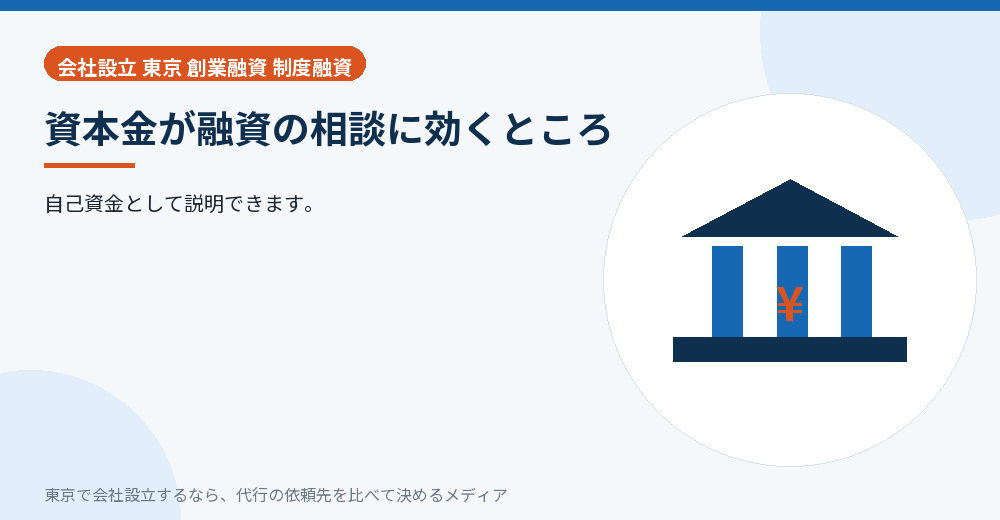 資本金が融資に効くことを示すイラスト