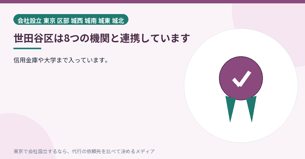 世田谷区の創業支援を示すイラスト