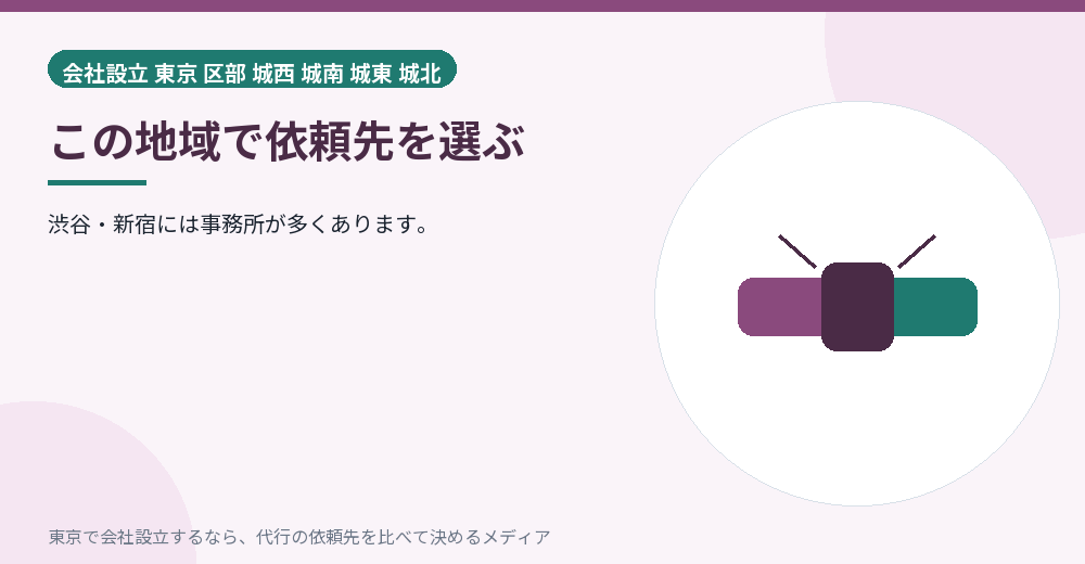 依頼先を選ぶことを示すイラスト