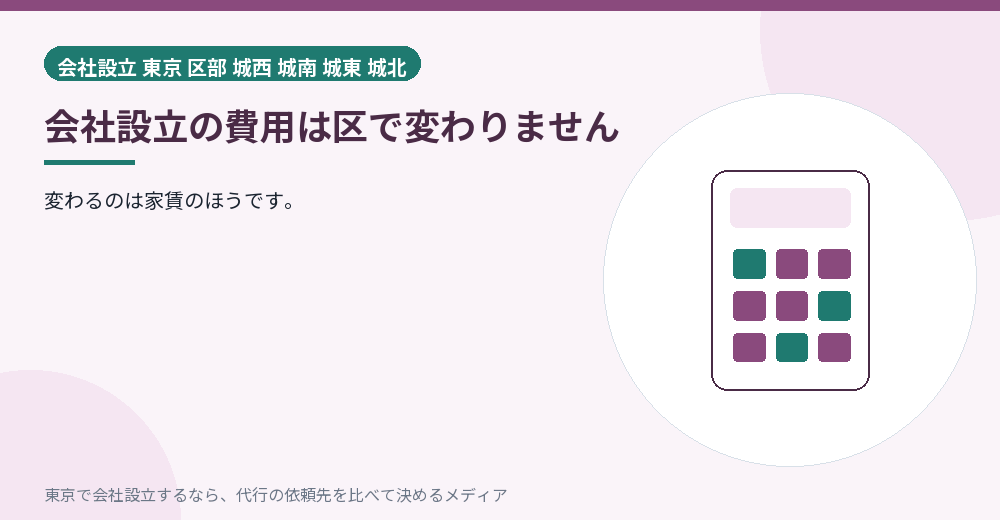 費用が同じことを示すイラスト