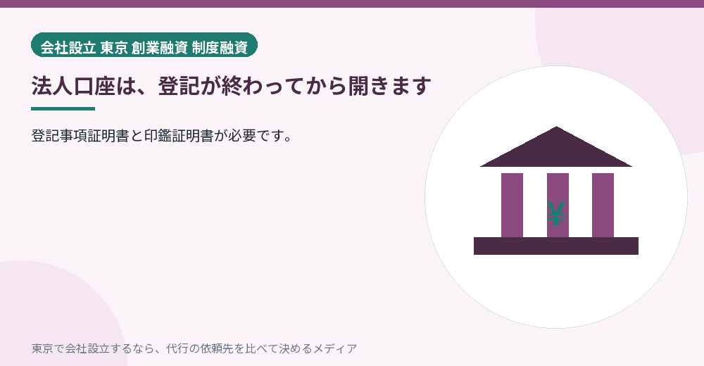法人口座の開設を示すイラスト
