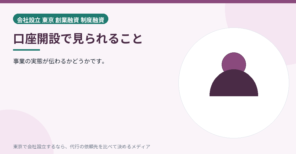 口座開設の審査を示すイラスト