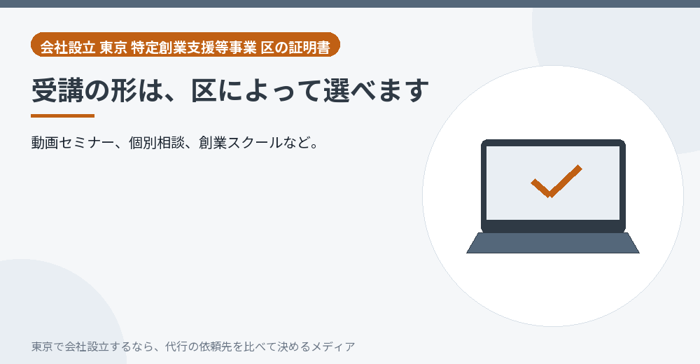 受講の形が複数あることを示すイラスト