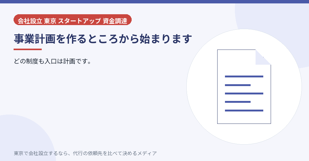 事業計画を作ることを示すイラスト