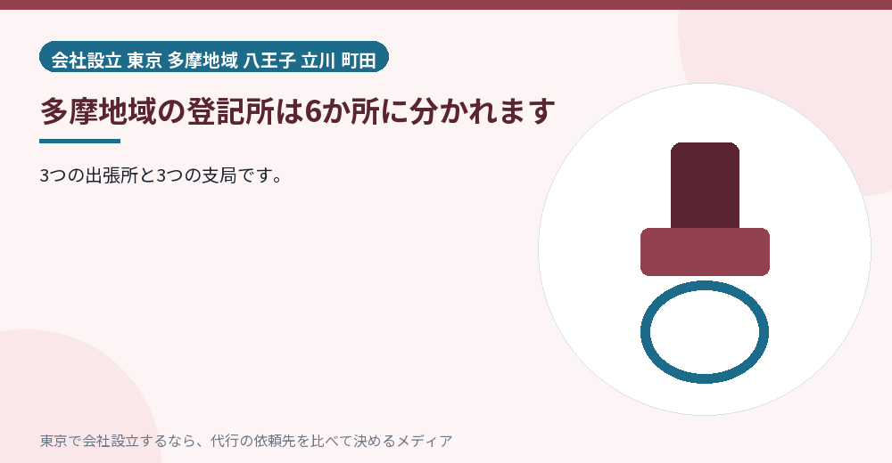 多摩地域の登記所を示すイラスト