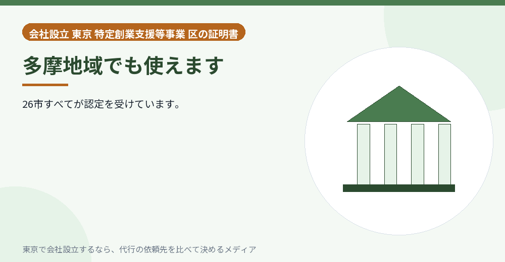 多摩地域でも使えることを示すイラスト