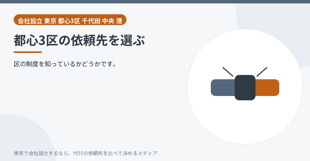 依頼先を選ぶことを示すイラスト