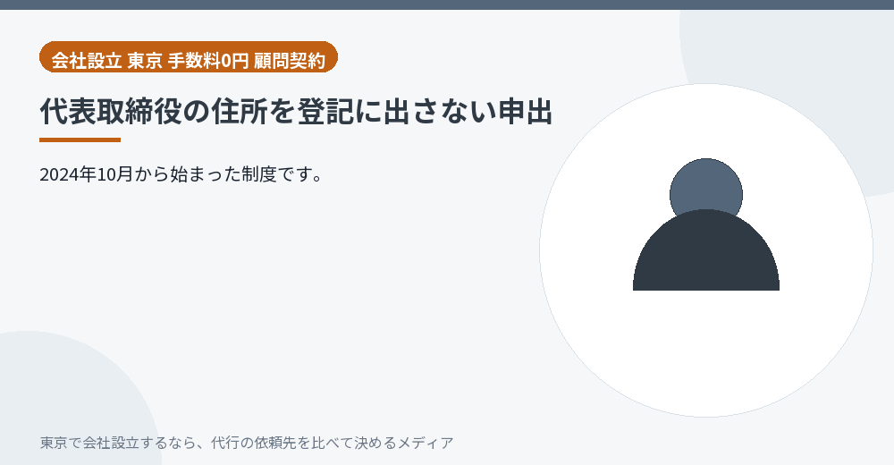 代表取締役の住所非表示措置を示すイラスト